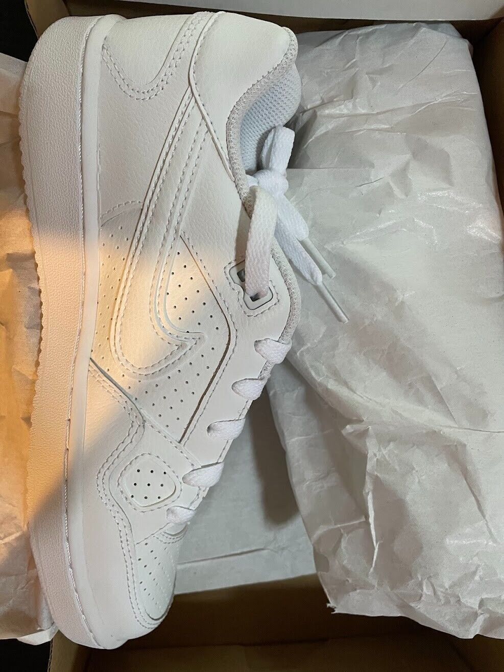 Size 6.5 (GS) - Nike Son of Force Low Triple White