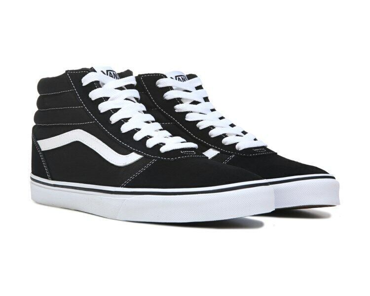 vans ward hi top sneaker Youth sizes 9 (Black/White)