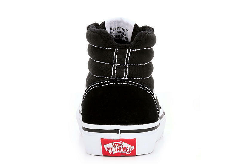 vans ward hi top sneaker Youth sizes 9 (Black/White)