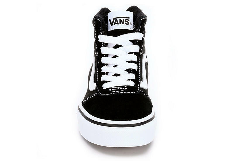 vans ward hi top sneaker Youth sizes 9 (Black/White)